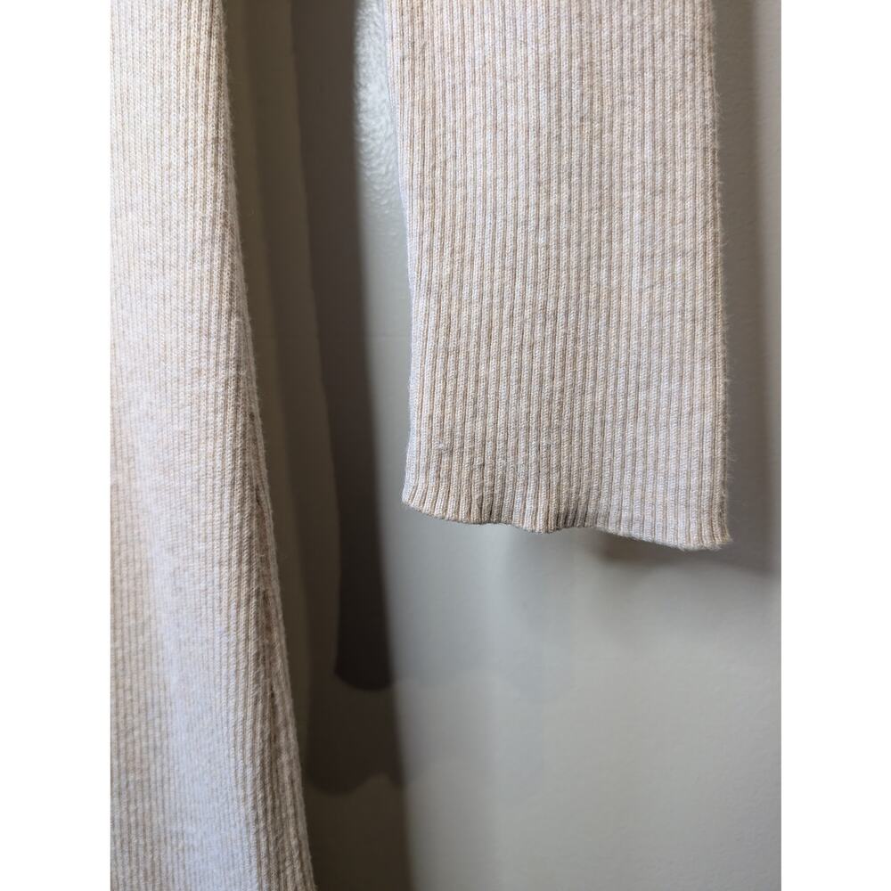 Sanctuary Ribbed Maxi Cardigan Duster Button Front Oatmeal Cream Medium - Picture 6 of 10